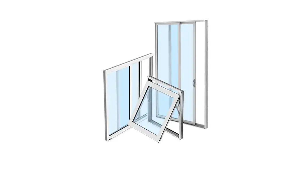 Una colección de ventanas con marcos de aluminio en varios tamaños y orientaciones, con cristales transparentes y un diseño elegante y moderno.